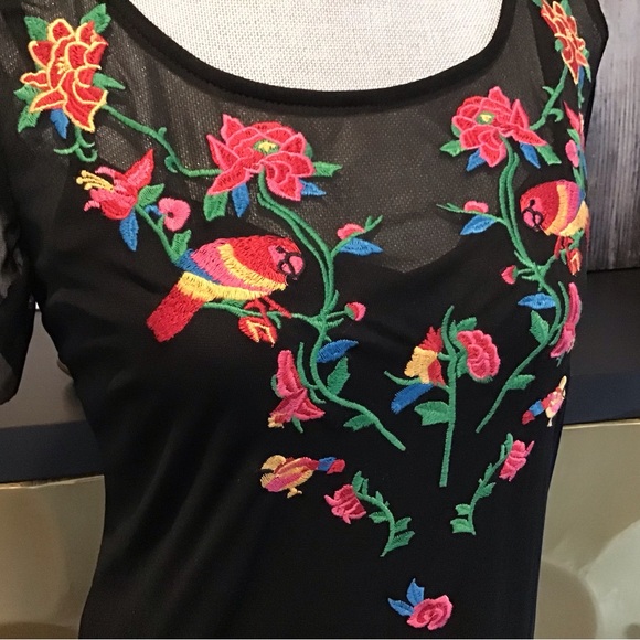 Black Embroidery Maxi Dress - Picture 9 of 12